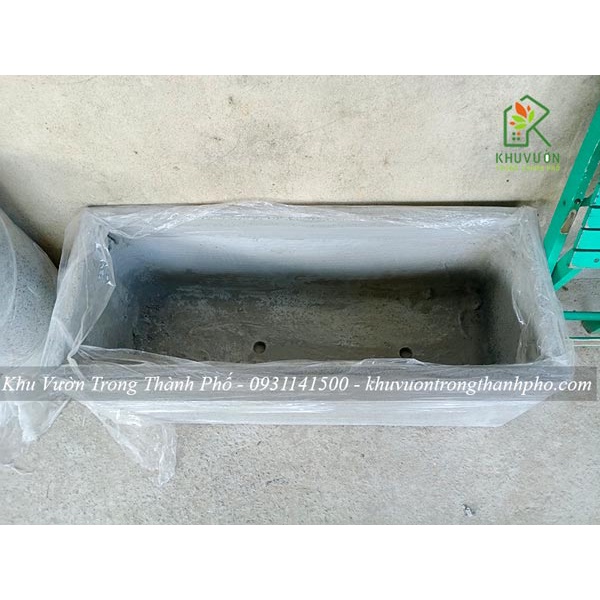 Chậu xi măng đá mài 100x40x40cm  - xem hình 2