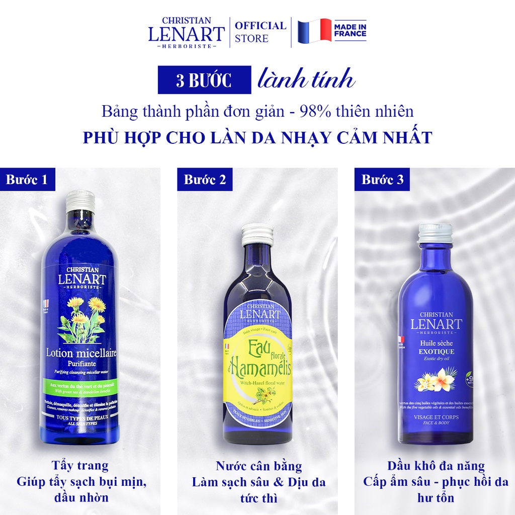 Nước Cân Bằng Làm Sạch Và Dịu Da Christian Lenart 200ml