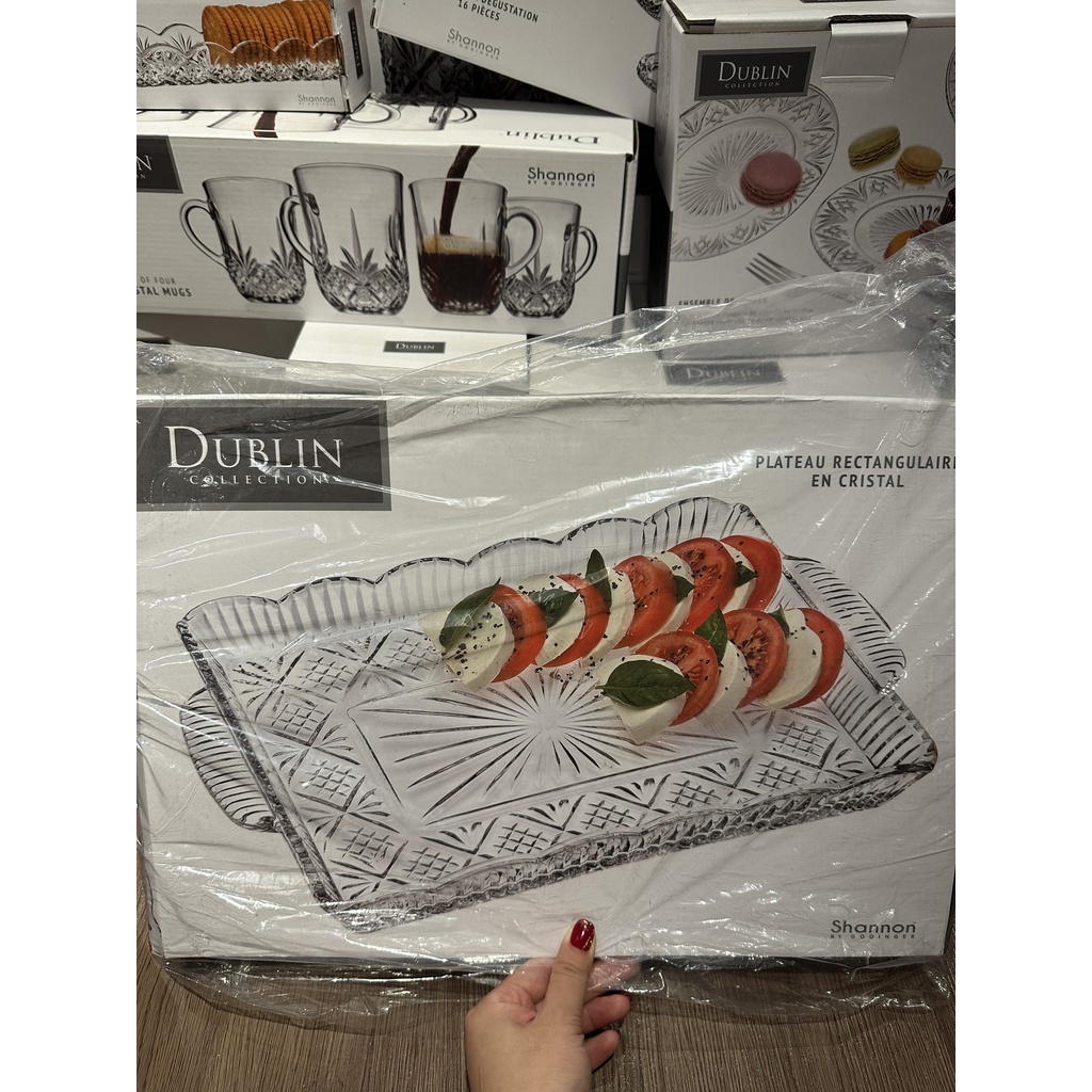 Khay pha lê to Godinger Dublin Serving Tray