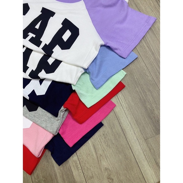 Áo GÁP size đại bé trai bé gái siêu mát phối tay màu năng động sz 4-14Y