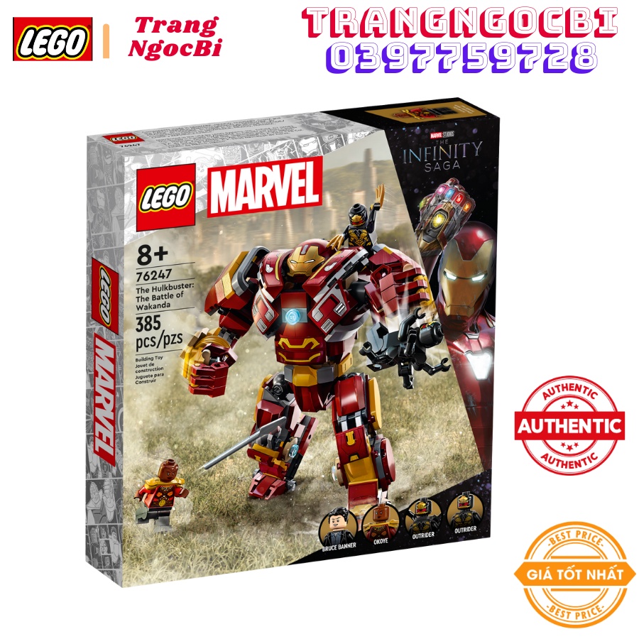 LEGO 76247 - Marvel The Hulkbuster: Trận chiến Wakanda