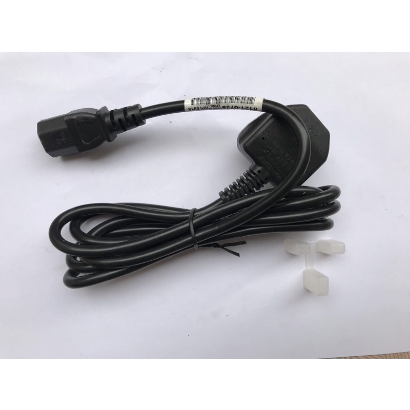 Dây nguồn máy tính - Dây nguồn 3 chân C13 chuẩn UK có cầu chì và chân tiếp mát cao cấp