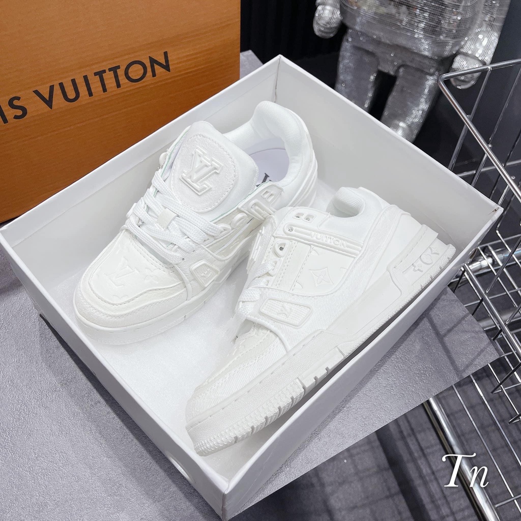Giày LV Louis Vuitton Trainer Black White, Giày Sneaker LV Dễ phối đồ bản mới nhất nam nữ hot trend 2022 | BigBuy360 - bigbuy360.vn