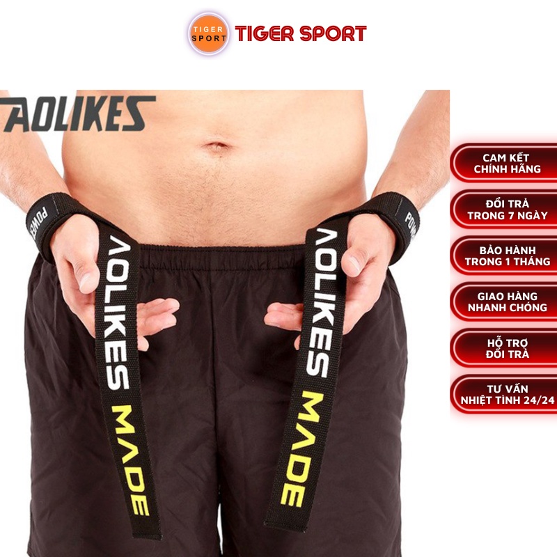 Dây Kéo Lưng AOLIKES 7637 Chính Hãng, Hỗ Trợ Deadlift , Kéo Xà , Các Bài Kéo Lưng , Tập Gym