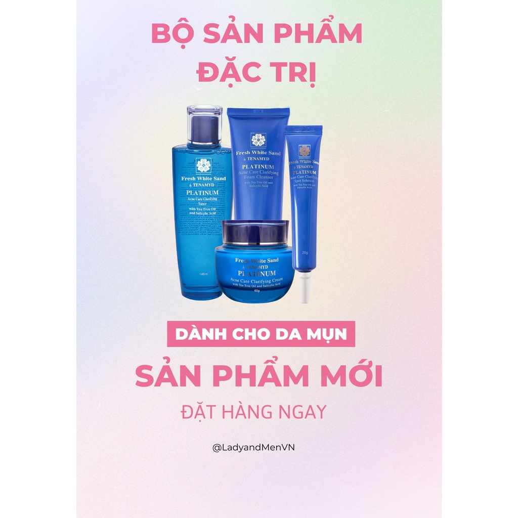 Kem dưỡng Tenamyd Platinum Acne Care Clarifying Cream 60g dành cho da mụn - Hàng chính hãng - Lady & Men Viet Nam