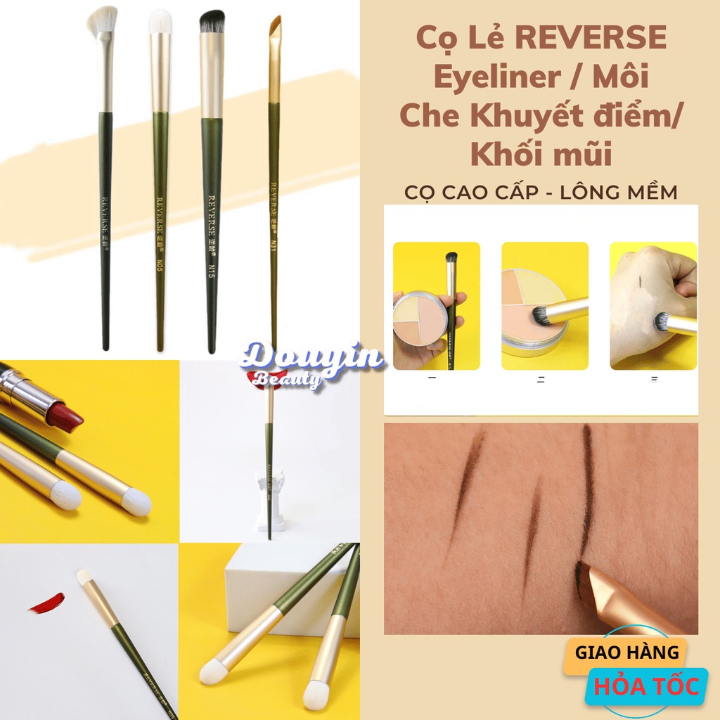 Cọ REVERSE trang điểm Chuyên Dụng Eyeliner Che Khuyết Điểm Khối Mũi Môi DD08- Nội Địa Trung Cao Cấp Douyin Beauty