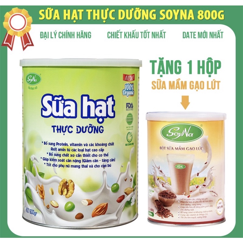 Sữa Hạt Thực Dưỡng SoyNa Tặng Kèm Sữa Mầm Gạo Lứt An Toàn Cho Sức Khỏe
