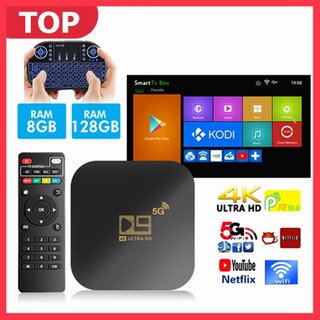 Hộp tv box thông minh d9 amlogic s905l2 4k android 10 thông minh kèm phụ kiện