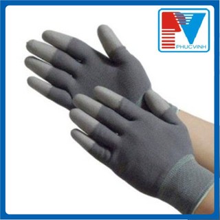 combo 10 đôi Găng tay phủ PU ngón tay màu xám