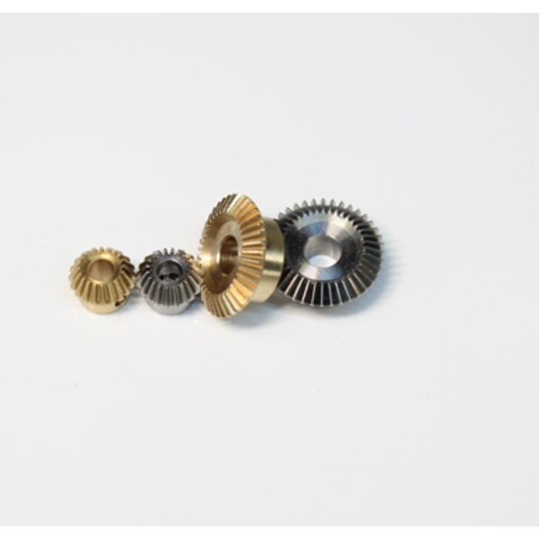 Cặp bánh răng côn 40 răng và 20 răng module 0.5mm tỉ lệ truyền 1:2