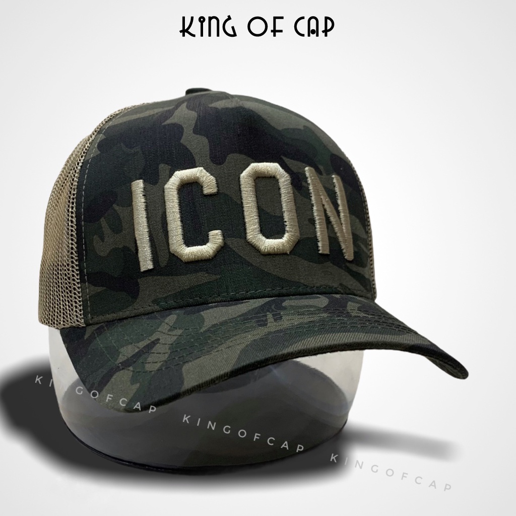 Mũ lưỡi trai, nón kết nam D2 ICON Camo, nón lưới VNXK cao cấp phối màu camo rằn ri nam tính