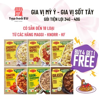 (Kèm quà - Hàng EU nội địa) Gia vị Maggi/Knorr mỳ Ý Spaghetti các loại cực ngon, cực dễ làm