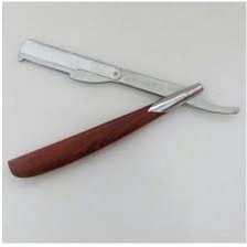 Dao cạo lông mặt- cạo râu cán nhôm -nhựa đen-inox-gổ