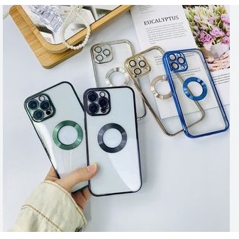 Ốp điện thoại iphone hở táo viền vuông mạ màu, kính bảo vệ camera cho iPhone 11/12/13/ 14 Pro Max | BigBuy360 - bigbuy360.vn