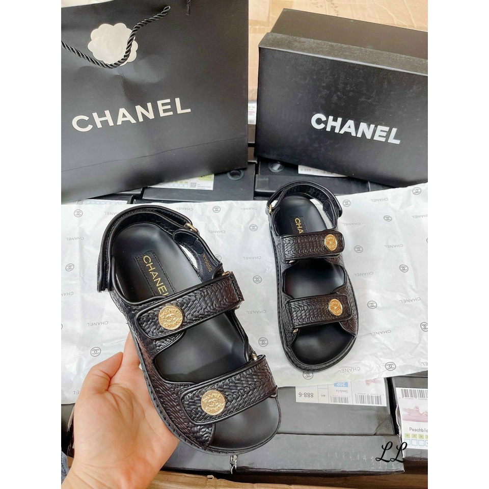 Dép Sandan Chất Da Mềm Siêu Êm Size 35-39 Màu Đen Thời Trang Nữ Hottrend