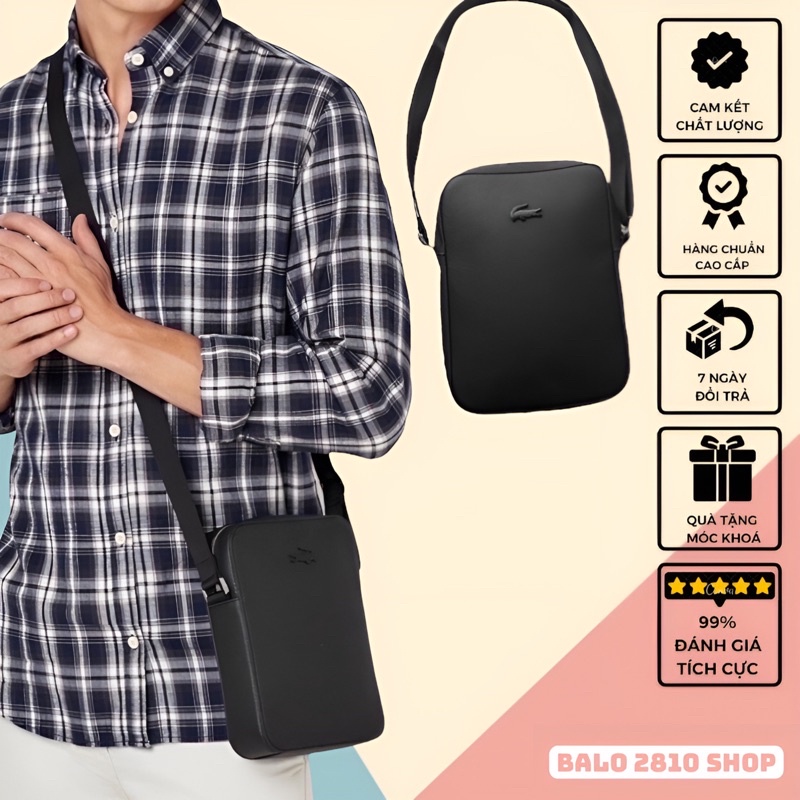 Túi Đeo Chéo Lacoste Chantago Chất Vải Polyester Cao Cấp Chống Thấm Balo 2810 Shop Thời Trang Lacoste