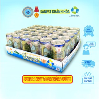 [Combo 2 khay] Nước Yến sào Sanest Không đường - Khay 30 lon x 190ml