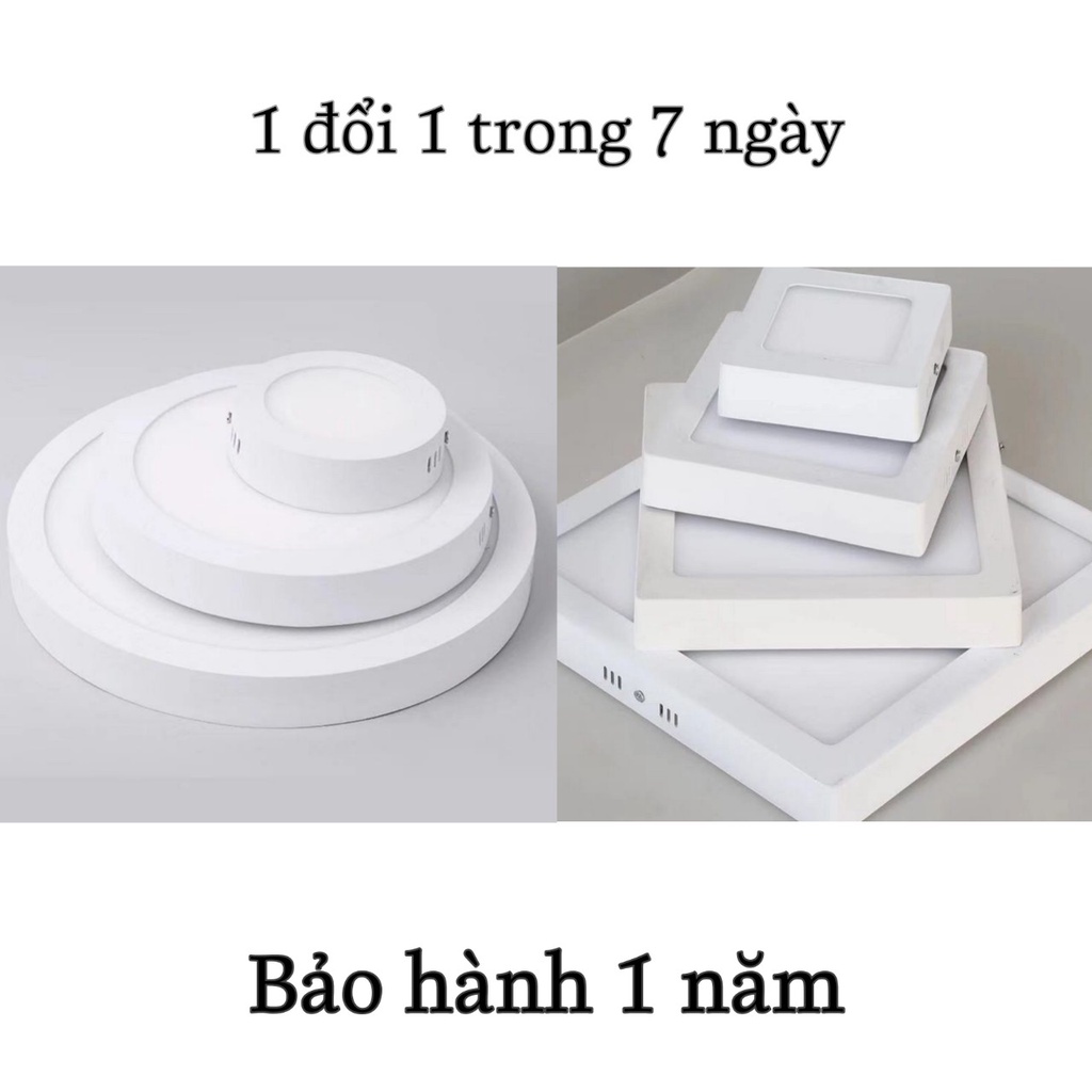 Đèn Led Ốp Trần Tròn , Đèn Ốp Trần Vuông 12W ,18W ,24W Đèn Led