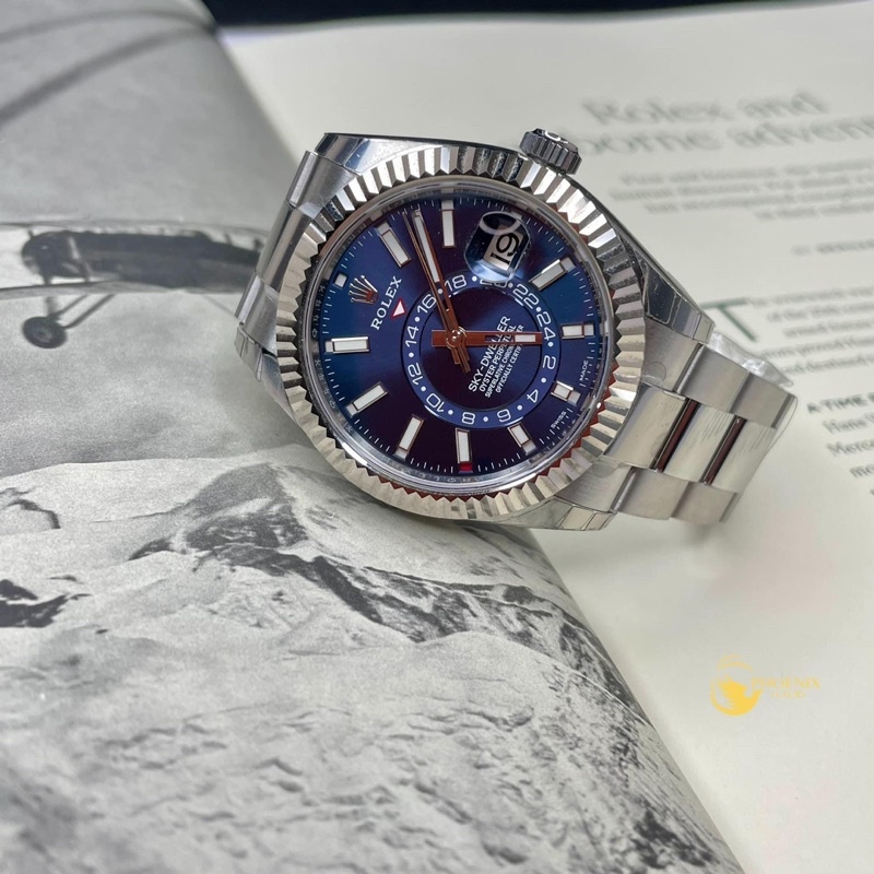 Đồng hồ Rolex nam Sky Dweller size 42mm máy cơ Cal 9001 Thuỵ Sỹ cao cấp