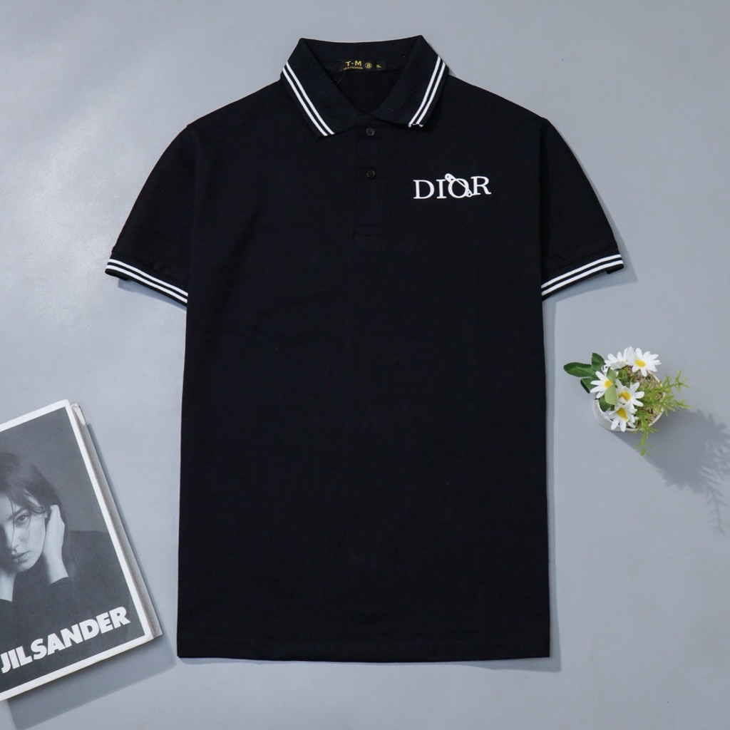 Áo thun nam polo Di.or Nam Thiết kế cổ Trụ vải cá sấu cao cấp mềm mịn, Chất catton 100% siêu thoát mát - ĐỦ size