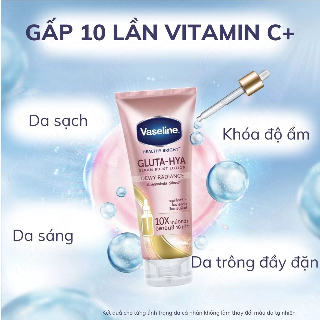 Sữa Dưỡng Thể Vaseline 10X Healthy Bright Gluta HYA Serum Burst Thái Lan 300ml