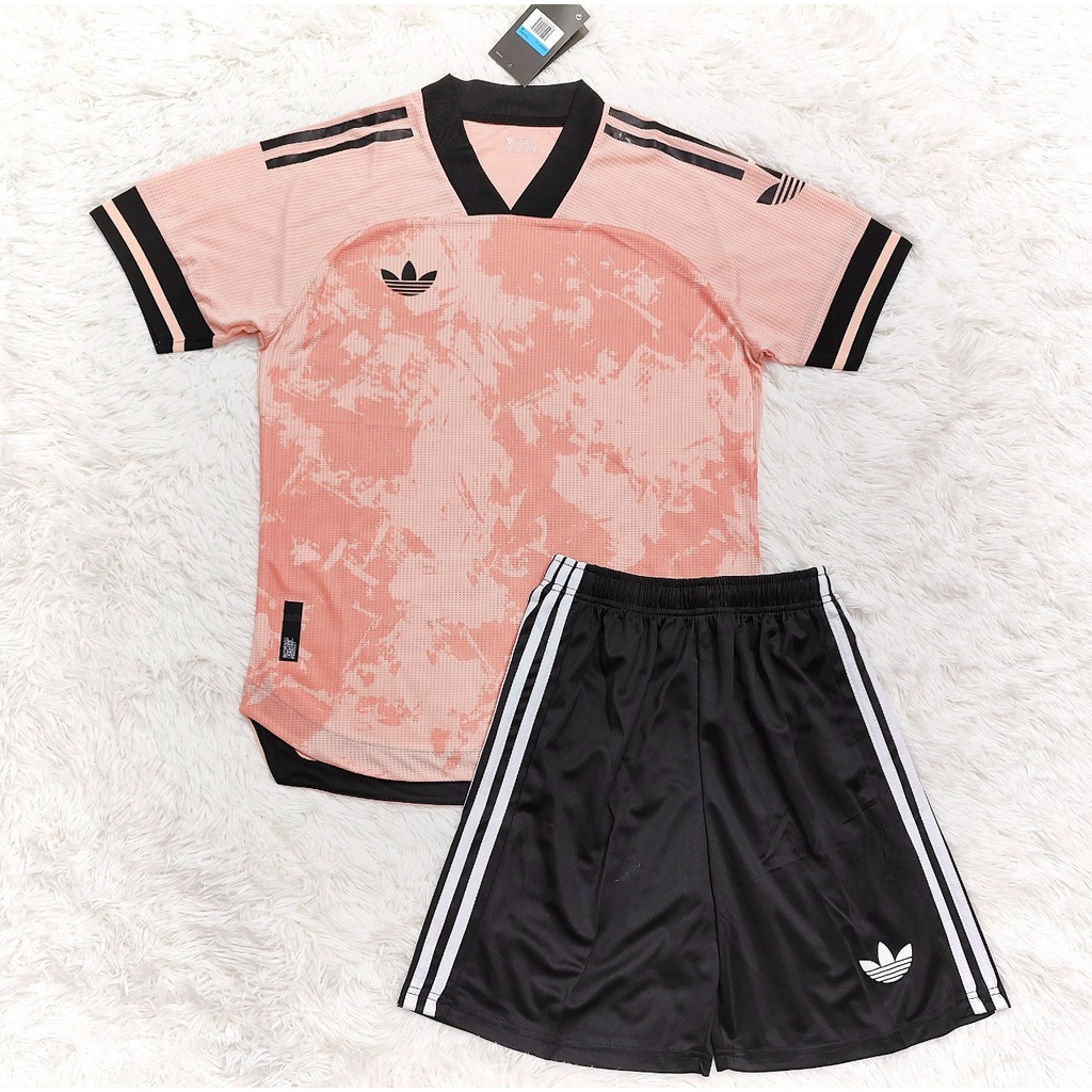 Video Ảnh Thật - Bộ Quần Áo Đá Bóng 3 Ba Lá Logo Adidas Hồng Huyền Thoại SPF Bản không Túi - My thể thao