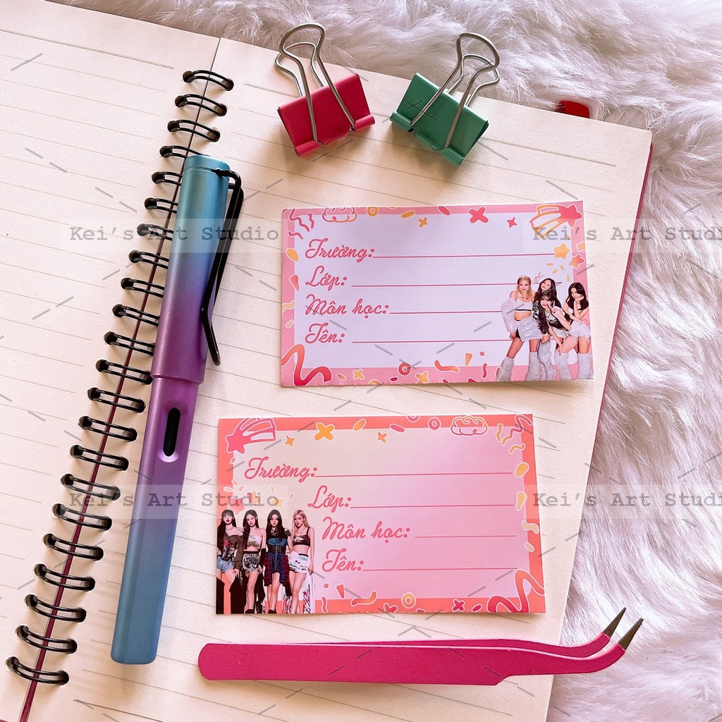 SET 10C NHÃN VỞ THẦN TƯỢNG KPOP BTS & BLACKPINK