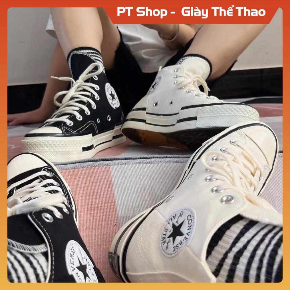 Giày Thể Thao Nam Nữ Converse 1970s Plus A00916c Trắng Đen Cổ Cao , Giày Sneaker Converse Vải Canvas Hàng SC PT Shop