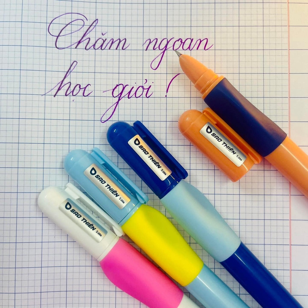 Bút máy học sinh Sao Thiên S206 có đệm Định vị cầm viết chuẩn