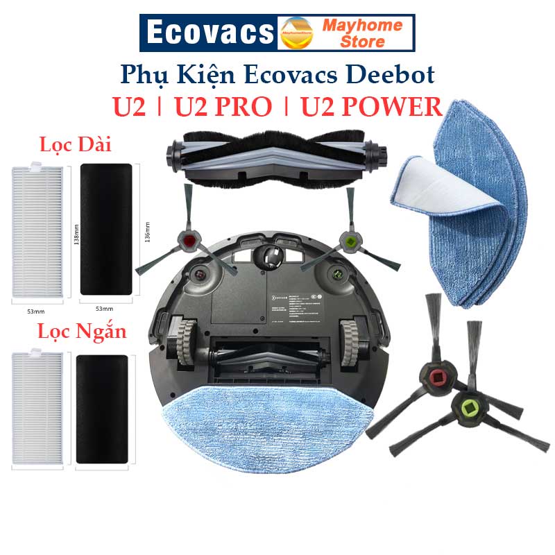 Phụ Kiện Robot Ecovacs Deebot U2 Pro | U2 Power | U2