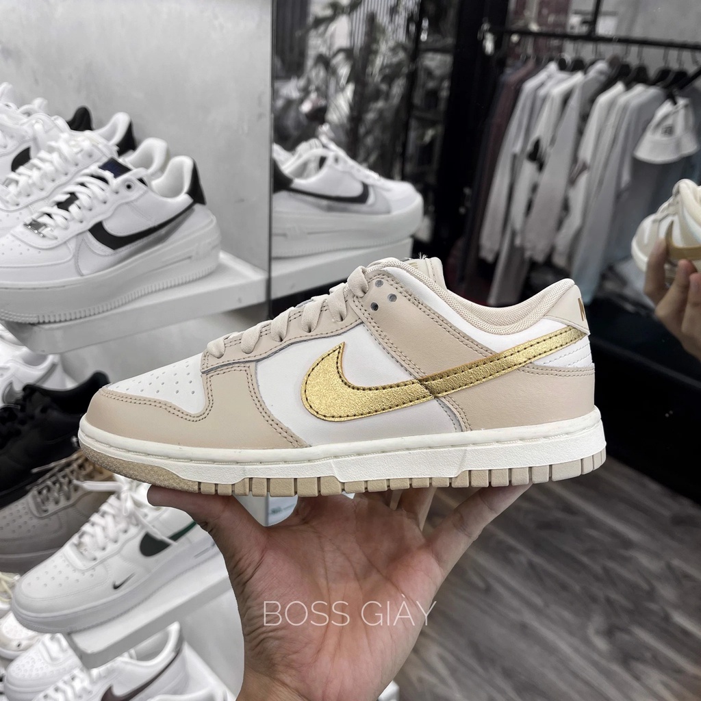 Giày Nike Dunk Low 'Phantom Metallic Gold' ( DX5930-001 ) | PiuPiu Authentic