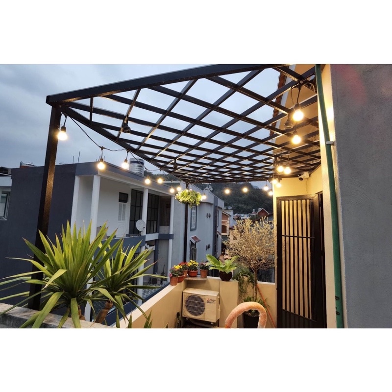 Dây đèn pingpong LÕI ĐỒNG trang trí ngoài trời chống nước đui bóng tròn E27 chống nước, dài 10m / 20 đui