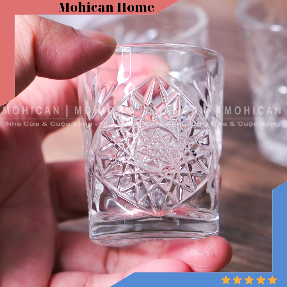 Ly thủy tinh uống whisky Libbey Hobstar Shot Glass 59ml, cốc thủy tinh nhỏ đẹp uống cocktail MOHICAN LIBG-926835