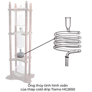 Volcano Ống thuỷ tính hình soắn của tháp HG2650 Tiamo
