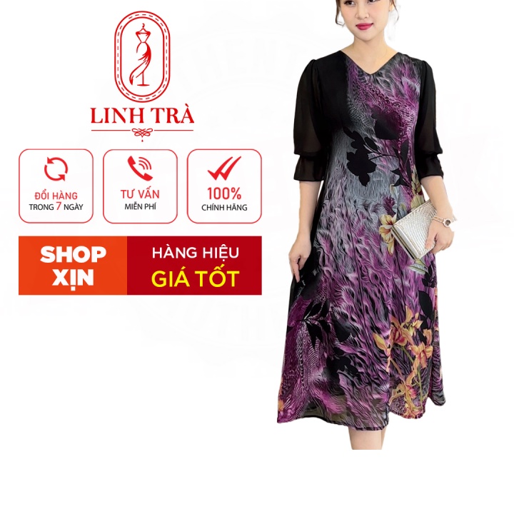 (TM 702) Bigsize Màu Sắc Trẻ Trung Tươi Sáng Họa Tiết Sang Trọng Đi Làm Đi Tiệc Cho Bà (2HAN