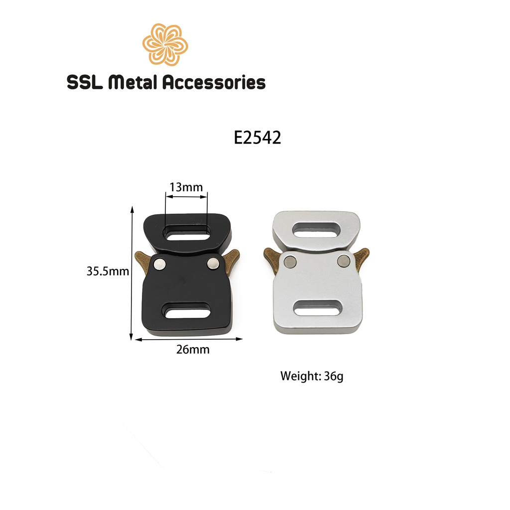 Móc khóa kim loại dành cho ngành thời trang, bảo hộ, thắt lưng Alloy Buckle E2542 (1 cái)