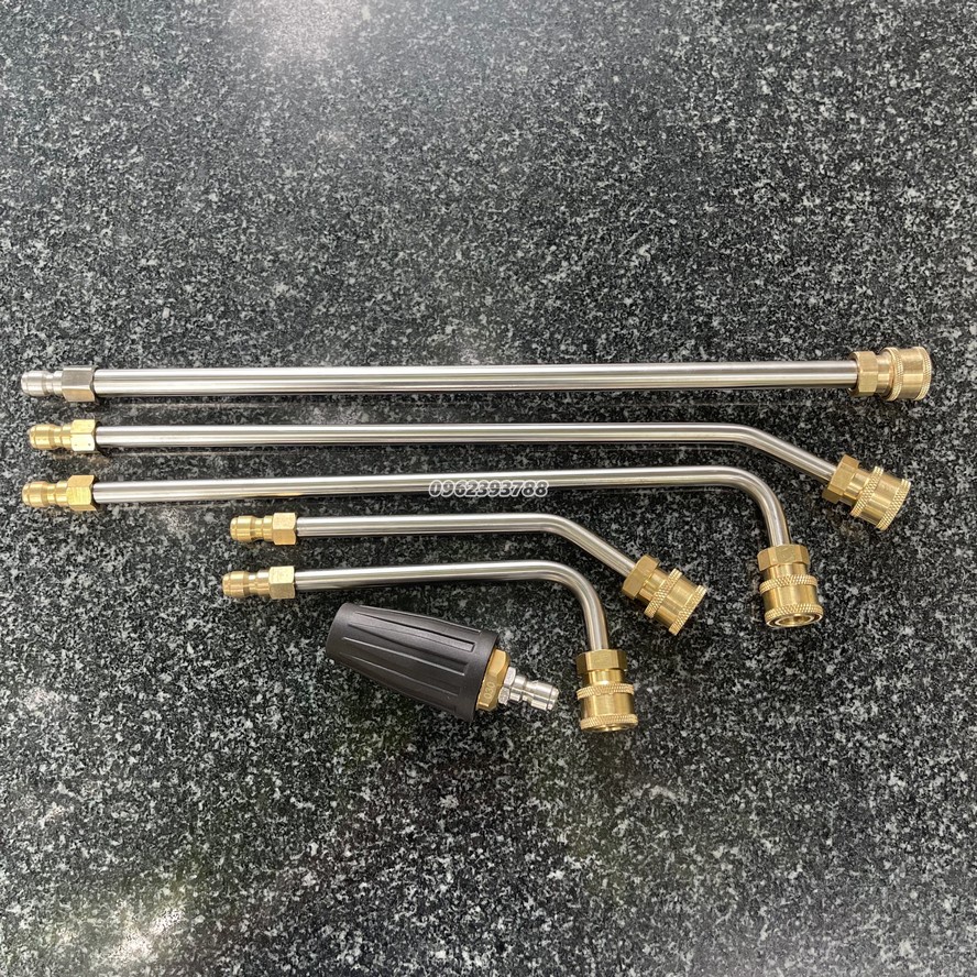 Thanh nối dài súng rửa xe máy bơm áp lực cao, 5000 PSI, nối nhanh 1/4