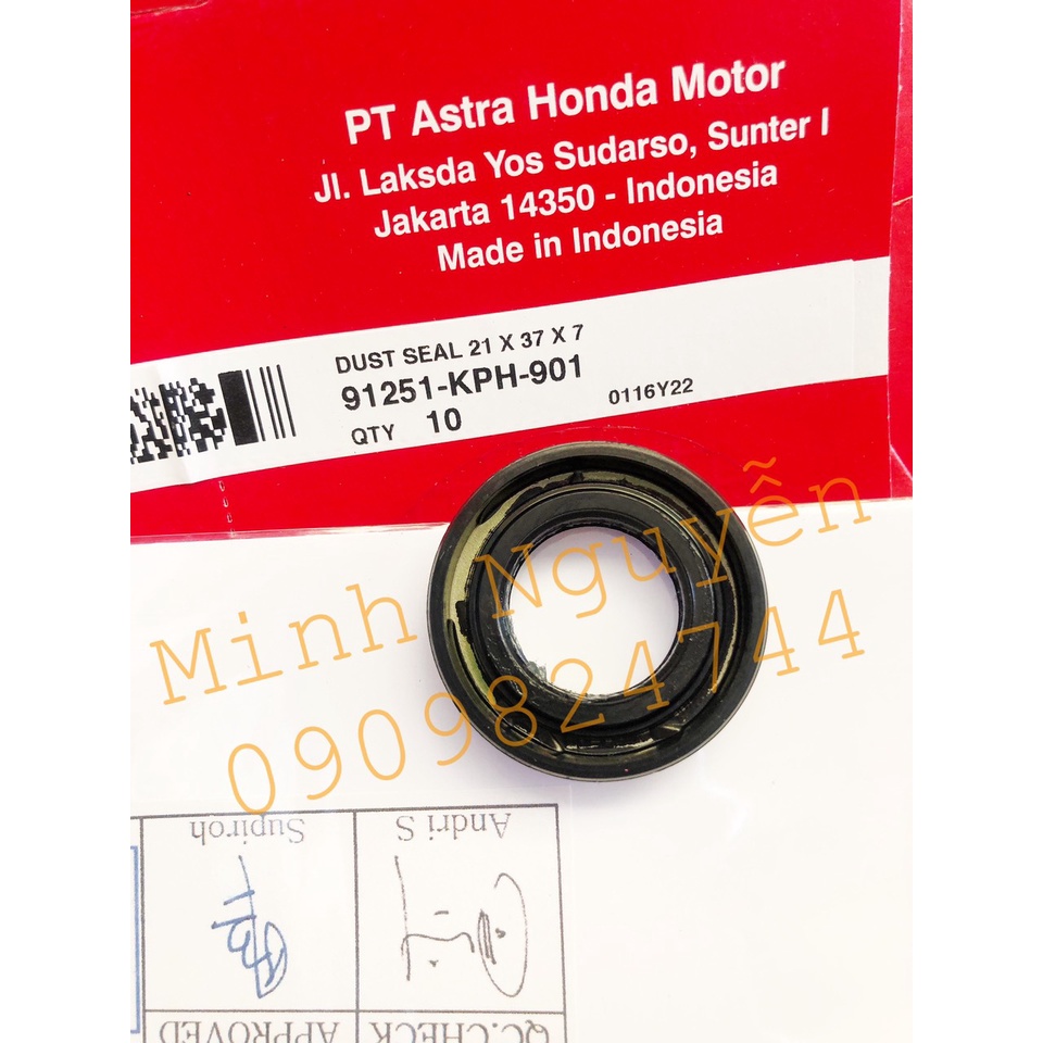 Phốt Cao Su Bánh Trước Sonic 150R K56, Winner 150, Supra GTR , CB150 Verza 91251KPH901 Chính Hãng Honda