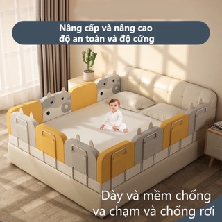 Túi mềm, Lan can hàng rào giường chống té ngã bảo vệ an toàn cho bé Mẫu mới 2022!