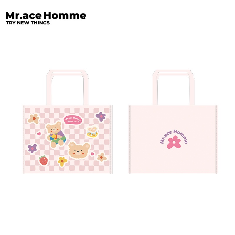 Mr.ace Homme Cute Handbag Túi Xách Mua Sắm Đeo Vai Sức Chứa Lớn Tiện Dụng Sling Bag