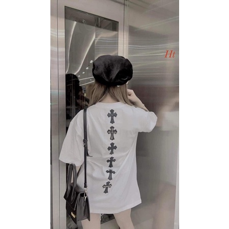 Áo phông chữ thập dọc lưng hai mặt HT12