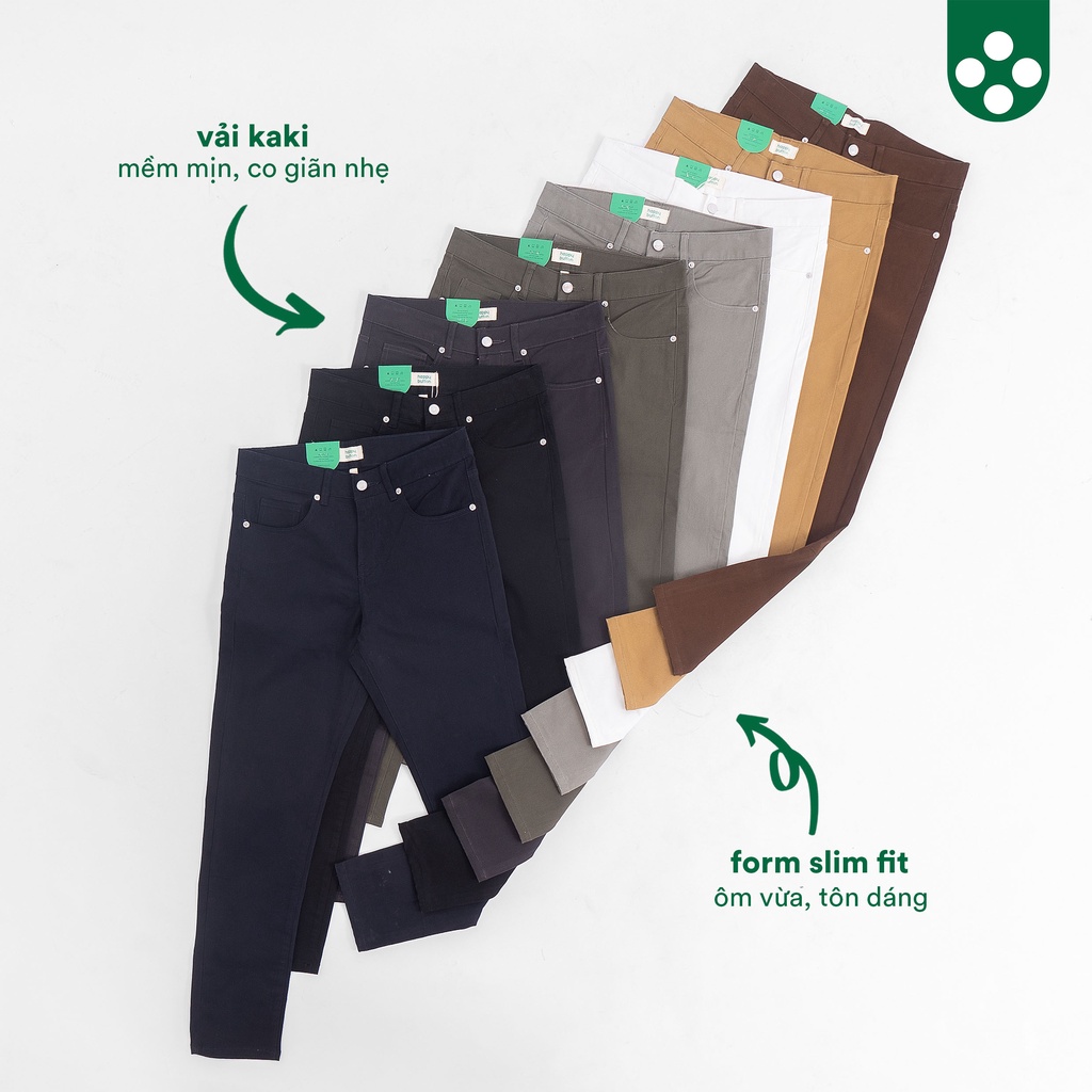 Quần Kaki Nam Kiểu Jeans - vải kaki, form slim fit - Happy Button