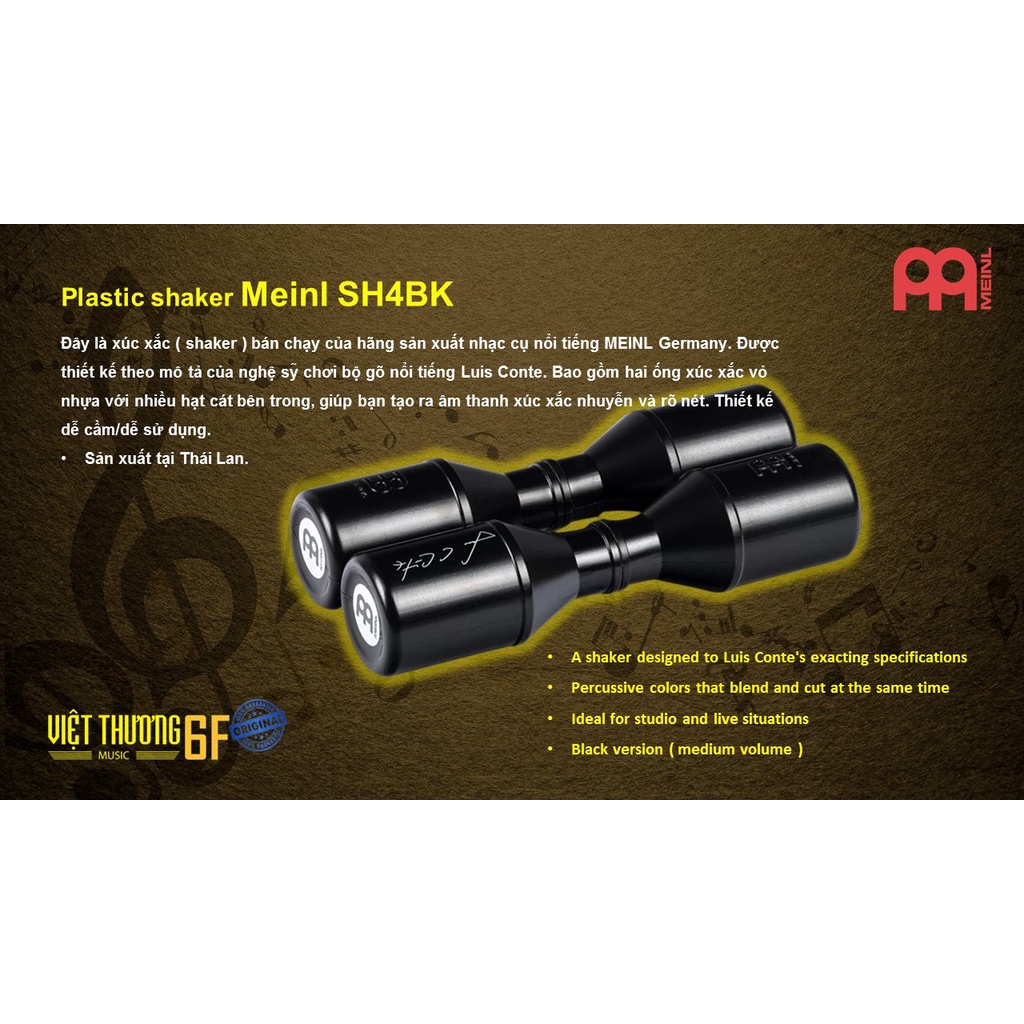 Xúc xắc nhựa chính hãng Meinl SH4BK và SH5R