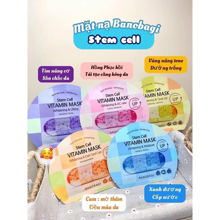 Mặt nạ Banobagi dưỡng ẩm, bổ sung Vitamin Vita Genic Jelly Mask các loại - Bebeauskinshop