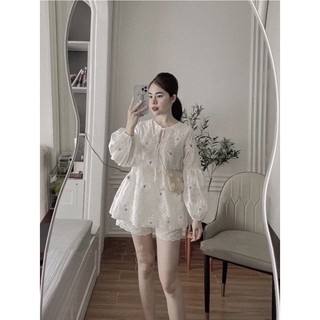 SET ÁO XÔ THÊU NỔI HOA