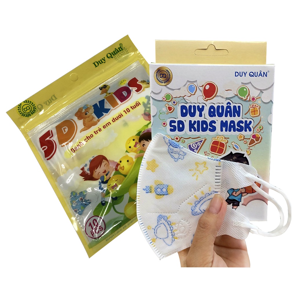 Khẩu trang y tế cho bé mix hình dễ thương - 10sp/hộp