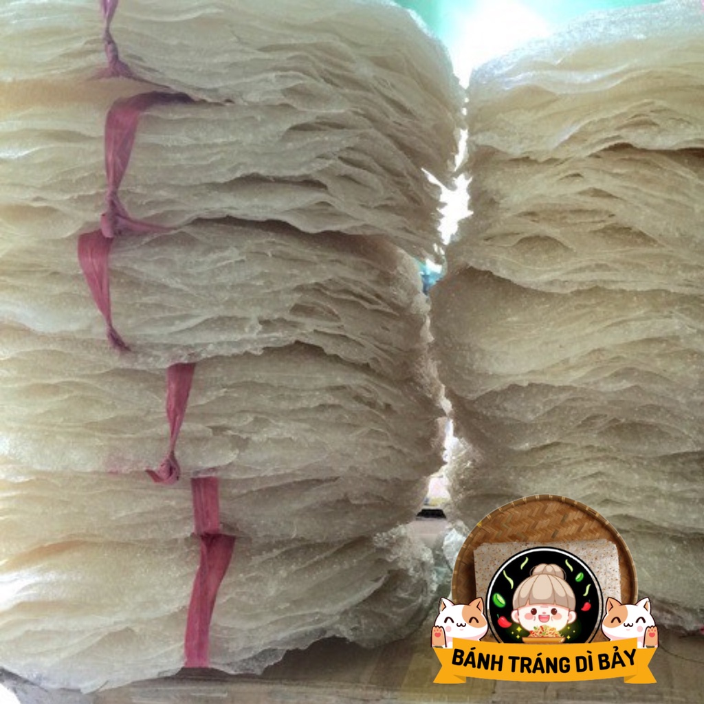 Bánh tráng nhúng nước mè trắng Dì Bảy bánh tráng nhúng mè trắng cuốn dẻo thơm nhiều mè D13