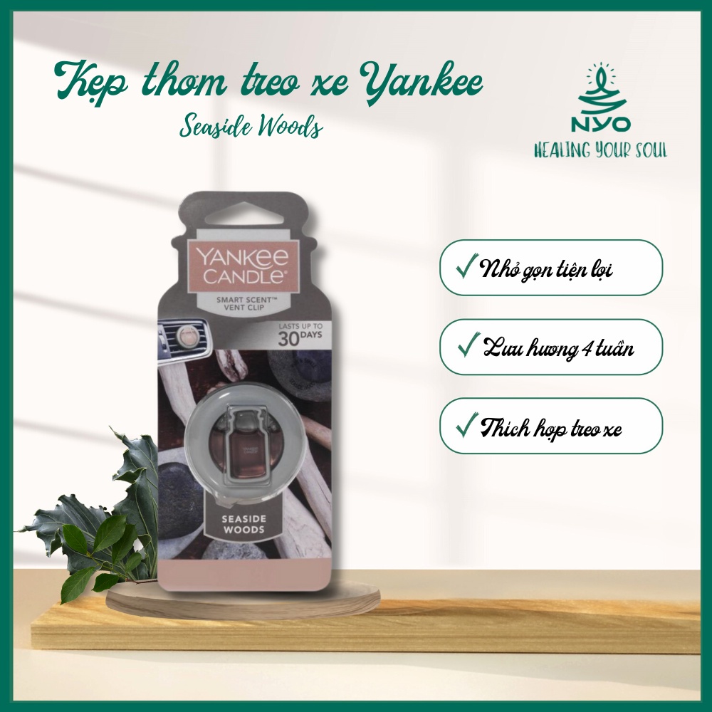 Kẹp thơm xe hương Gỗ Ven Biển – Seaside Woods – Yankee Candle