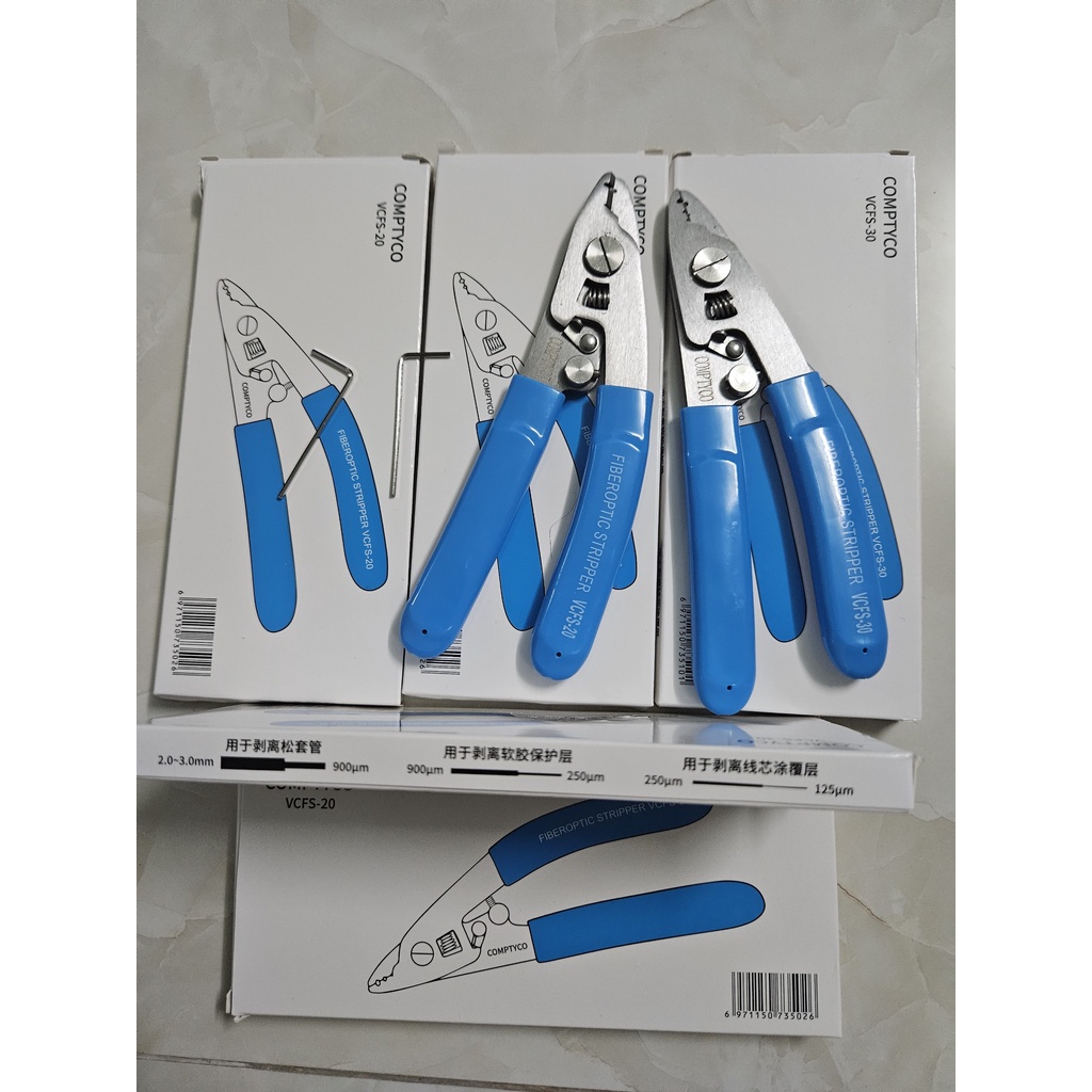 Kìm tuốt sợi quang VCF CHẤT LIỆU THÉP KHÔNG GỈ, 2 lỗ HOẶC 3 lỗ