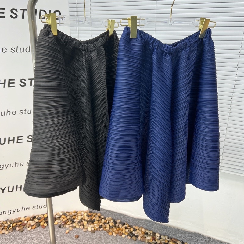 Quần short váy ống rộng, chất liệu lò xo - Quần đùi ngang gối freesize 90kg